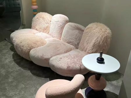 PLUSH POWDER PUFF SOFA For Sale