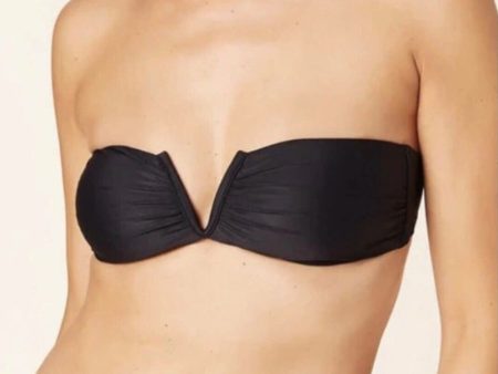 ANDIE SWIM The Scala Bikini Top Size XL Black Bandeau Strapless V-Bar Bust NWT Cheap