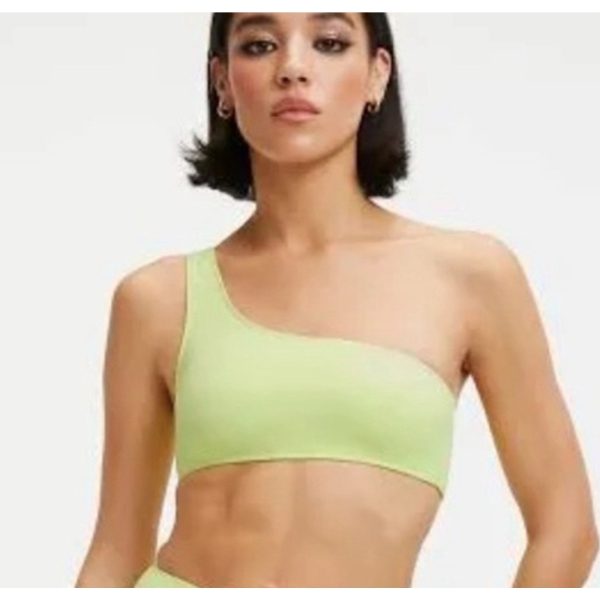 American Scuba Hot Shoulder Bikini Top Size 3 Large Swim Key Lime Green NWT Online now