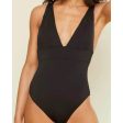 ANDIE SWIM Sardinia Long Torso One Piece Suit Small Tall Black Plunge V Neck NWT For Discount