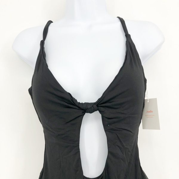 ANDIE SWIM Women s Santorini One Piece Swimsuit Large Black Cut Out Low Back NWT on Sale