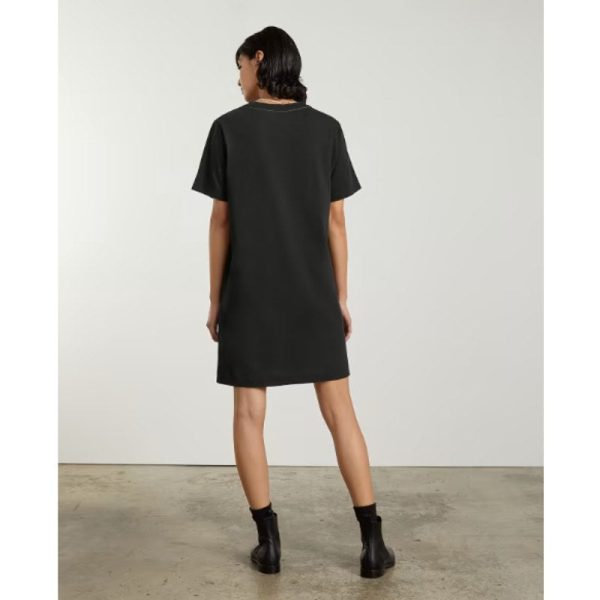 EVERLANE The Organic Cotton Weekend Tee Dress Small Black Short Sleeve For Discount