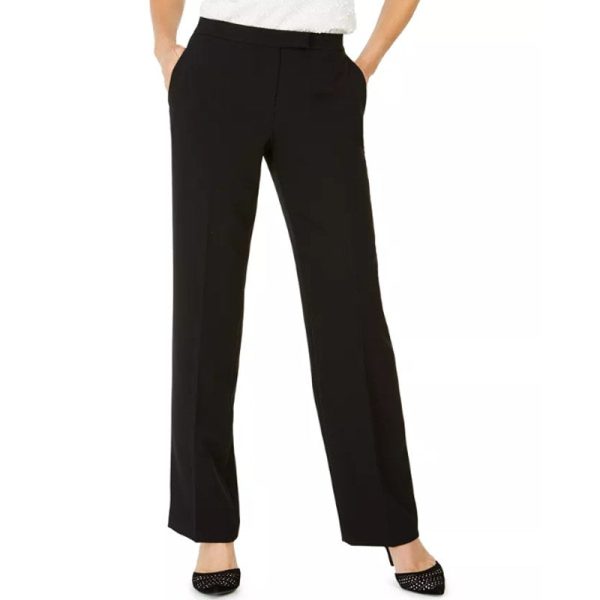 KASPER Women s Straight-Fit Modern Dress Pants 2 Petite Black Tab-Waist, NWT Supply