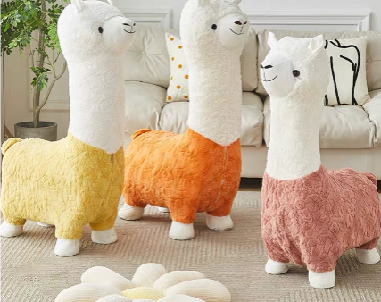 ALPACA COLORFUL STOOL CHIAR Online now