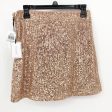 1.STATE Womens Sequin Mini Skirt 8 Champagne Side Zip Lined Party NWT Online Hot Sale