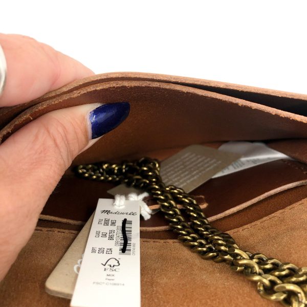 MADEWELL The Chain Crossbody Bag Tan Brown English Saddle Leather Monogram NWT Supply