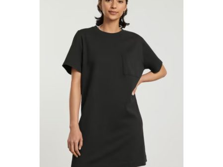 EVERLANE The Organic Cotton Weekend Tee Dress Small Black Short Sleeve For Discount