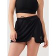 OUTDOOR VOICES Women s RecMesh 3.5  Skort Small Black Wrap Built-In Short NWT on Sale