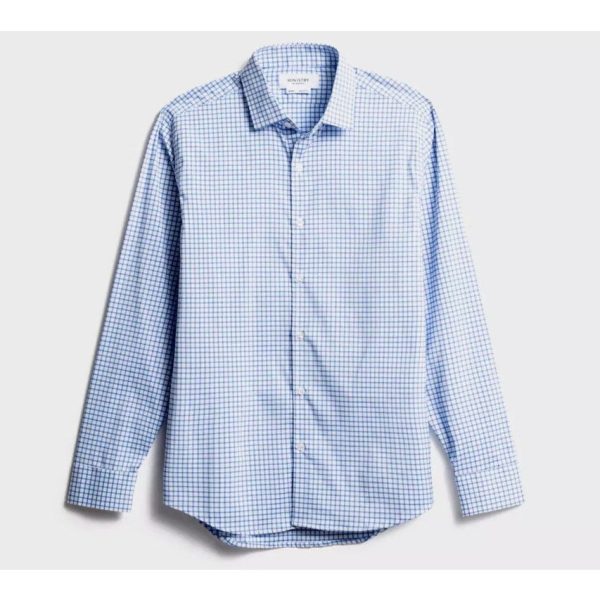 MINISTRY OF SUPPLY Men s Aero Dress Shirt XL Slim Blue Grid Button Up NWT Fashion