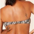 ANDIE SWIM Scala Top Small Snake Print Black Cream Strapless Bikini Suit NWT For Discount