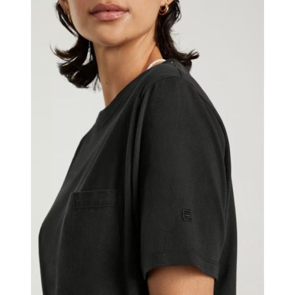 EVERLANE The Organic Cotton Weekend Tee Dress Small Black Short Sleeve For Discount