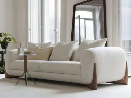 WOODEN WHITE COUCH Discount