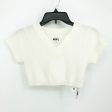 Madewell Womens V Neck Crop Tee Small Cream NL319 NWT Fashion