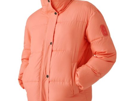 BASS OUTDOOR Women s Discovery Puffer Coat Medium Orange Living Coral NWT on Sale