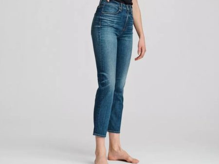 Rag & Bone Womens Nina Jeans 27 Blue High Rise Ankle Cigarette Cropped Denim NWT Fashion