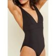 ANDIE SWIM Sardinia Long Torso One Piece Suit Small Tall Black Plunge V Neck NWT For Discount