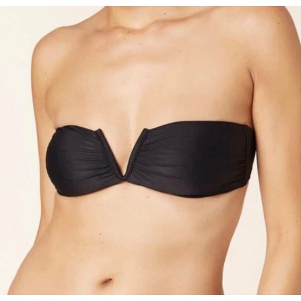 ANDIE SWIM The Scala Bikini Top Size Large Black Bandeau Strapless NWT Online Hot Sale