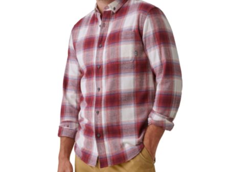 BASS OUTDOOR Men s Expedition Stretch Flannel Shirt XS Red White Plaid NWT Cheap