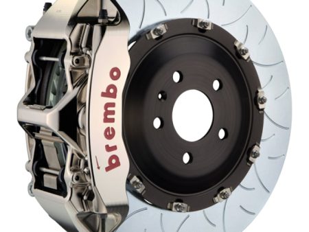 Brembo 10-15 Camaro SS Front GTR BBK 6 Piston Billet380x34 2pc Rotor Slotted Type-3- Nickel Plated For Cheap