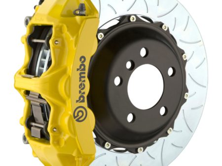 Brembo 05-07 Quattroporte Fr GT BBK 6Pis Cast 380x34 2pc Rotor Slotted Type3-Yellow For Cheap