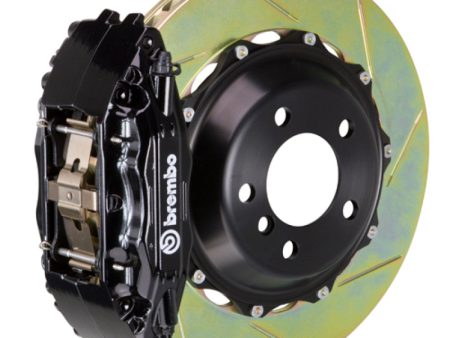 Brembo 00-02 S4 Caliper Fr GT BBK 4Pis Cast 2pc 355x32 2pc Rotor Slotted Type1-Black on Sale