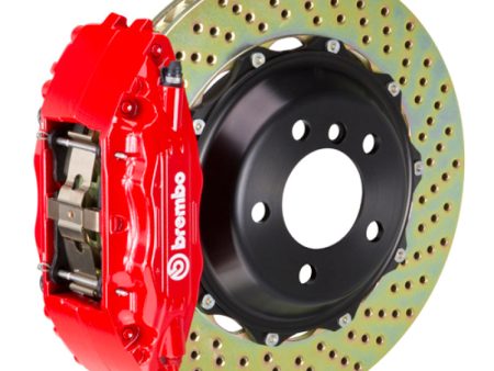 Brembo 00-02 S4 02-05 A4 06-08 A4 Front GT BBK 6 Piston Cast 355x32 2pc Rotor Drilled-Red Online Sale