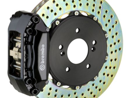 Brembo 99-06 TT (8N) Front GT BBK 4 Piston Cast 2pc 328x28 2pc Rotor Drilled-Black Supply