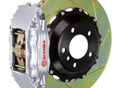 Brembo 99-07 Evo VI VII VIII IXFront GT BBK 4 Piston Cast 2pc 355x32 2pc Rotor Slotted Type1-Silver Sale