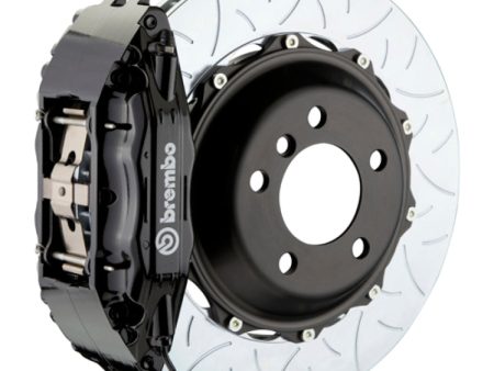 Brembo 05-08 997.1 C2 (Excl PCCB) Fr GT BBK 6Pis Cast 355x32 2pc Rotor Slotted Type3-Black For Sale