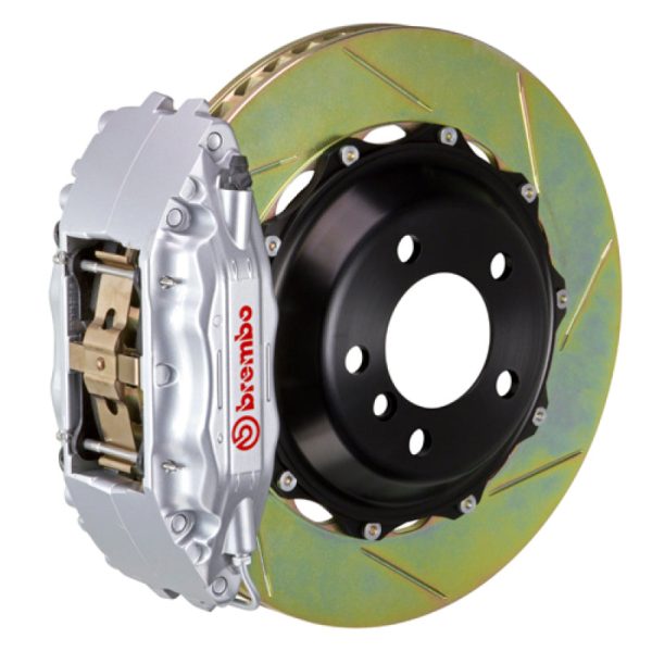 Brembo 00-02 S4 06-08 A4 Front GT BBK 4 Piston Cast 2pc 332x32 2pc Rotor Slotted Type1-Silver Sale