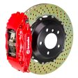 Brembo 99-07 Lancer Evo VI VII VIII IX Front GT BBK 6 Piston Cast 355x32 2pc Rotor Drilled-Red Fashion