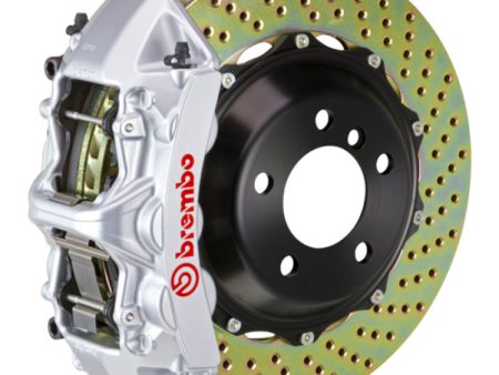 Brembo 06-13 Corvette Z06 Excl CC Brakes Front GT BBK 6 Piston Cast 380x32 2pc Rotor Drilled-Silver Cheap