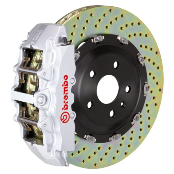 Brembo 00-02 CL500 03-05 S600 03-06 CL600 Fr GT BBK 8Pis Cast 380x34 2pc Rotor Drilled-Silver For Cheap