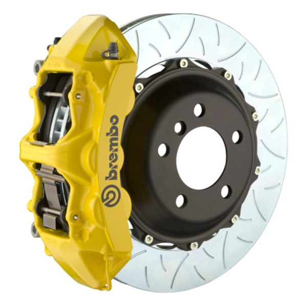 Brembo 99-05 330i (Excl. xDrive) Fr GT BBK 6 Pist Cast 355x32 2pc Rotor Slotted Type3- Yellow Online