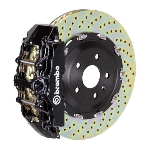 Brembo 00-02 CL500 03-05 S600 03-06 CL600 Fr GT BBK 8Pis Cast 380x34 2pc Rotor Drilled-Black Online Hot Sale