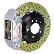 Brembo 00-02 S4 02-05 A4 06-08 A4 Front GT BBK 6 Piston Cast 355x32 2pc Rotor Drilled-Silver Online Sale