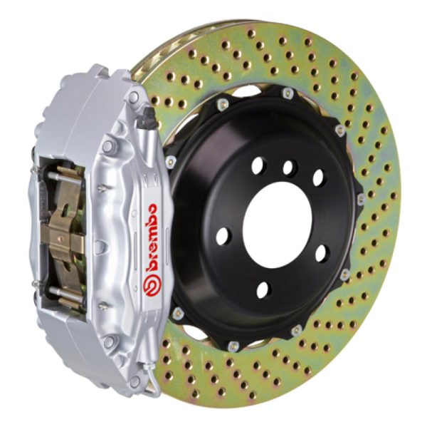 Brembo 99-07 Evo VI VII VIII IXFront GT BBK 4 Piston Cast 2pc 355x32 2pc Rotor Drilled-Silver Discount