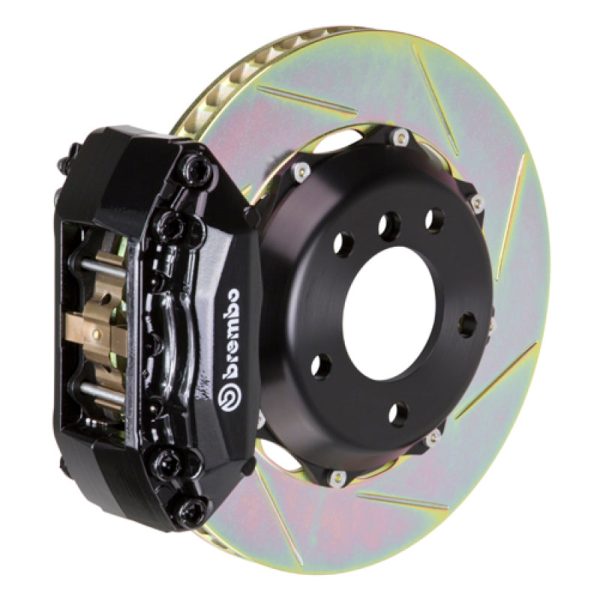 Brembo 99-06 TT (8N) Front GT BBK 4 Piston Cast 2pc 328x28 2pc Rotor Slotted Type-1-Black Cheap