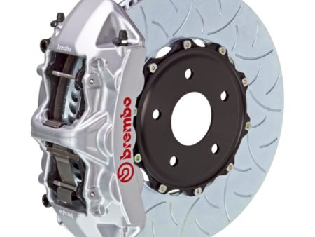 Brembo 99-07 Evo VI VII VIII IXFront GT BBK 6 Piston Cast 350x34 2pc Rotor Slotted Type3-Silver Fashion