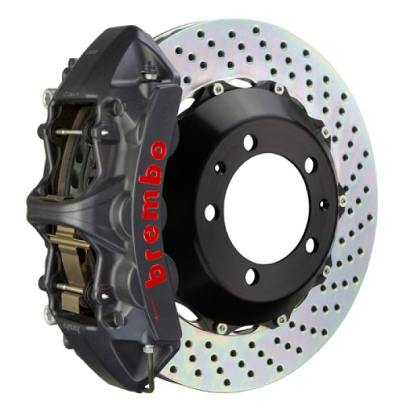 Brembo 99-07 Evo VI VII VIII IXFront GTS BBK 6 Piston Cast 355x32 2pc Rotor Drilled-Black HA Cheap